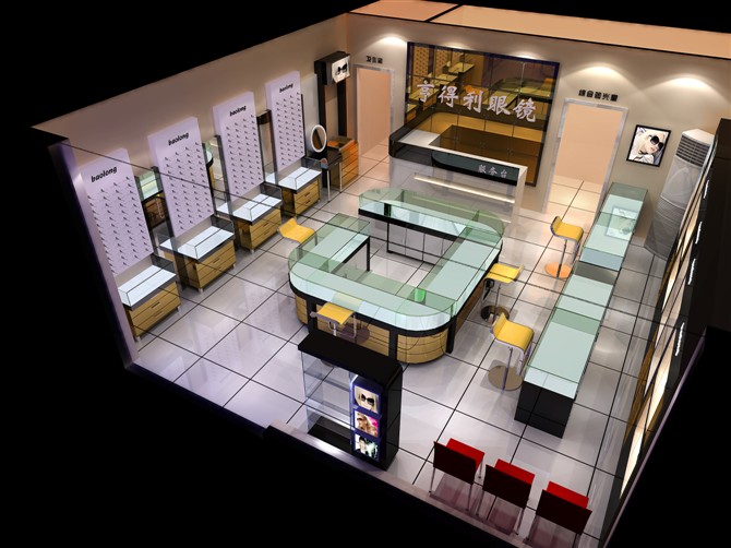 眼镜店装修，眼镜展柜，眼镜柜台